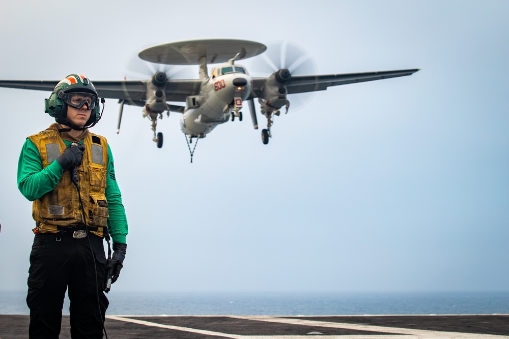 USS Gerald R. Ford (CVN 78) Sailor Stands AGSO Watch