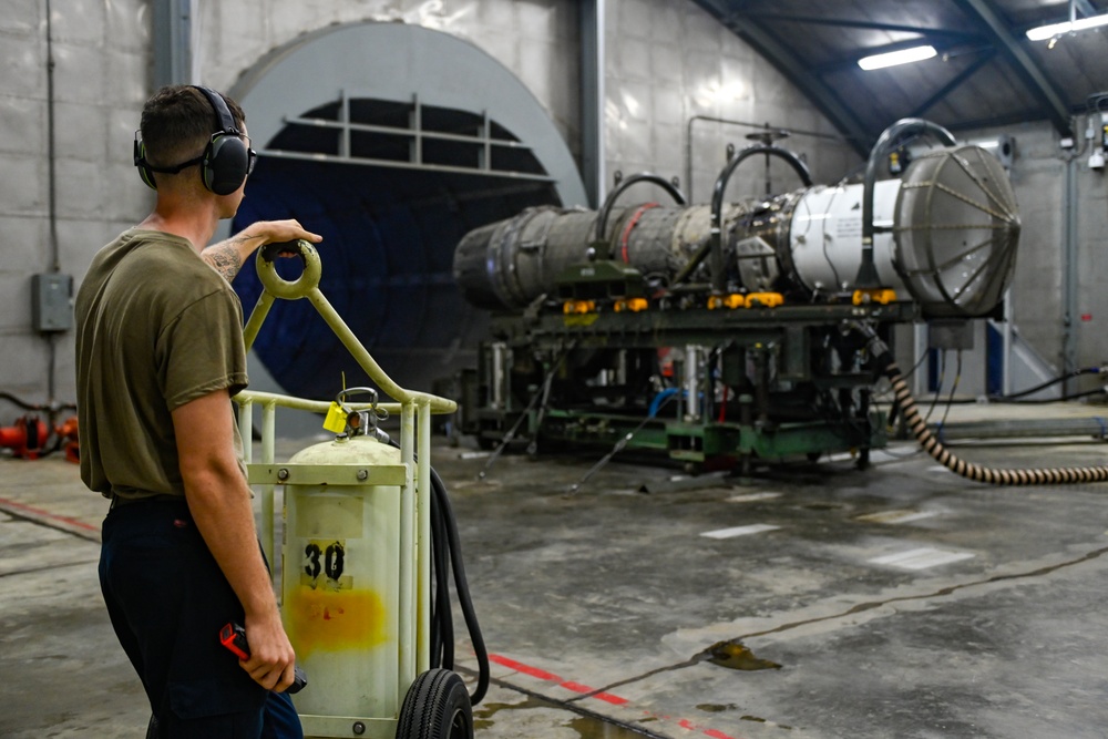 169th Maintenance Squadron conducts jet engine test