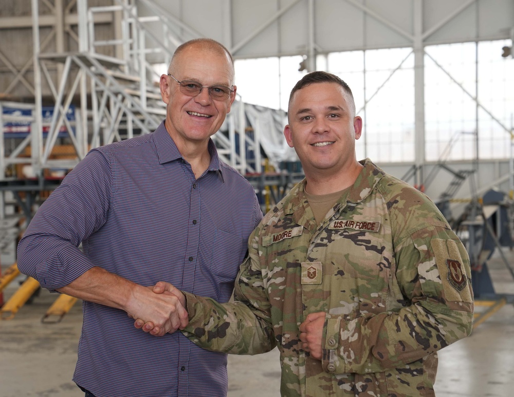 16th CMSgt. Of the Air Force retired CMSgt James Roy visit