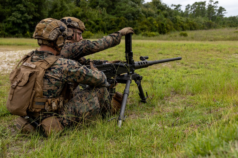 Marines with Infantry Unit Leaders Course participate in a combined arms live fire exercise
