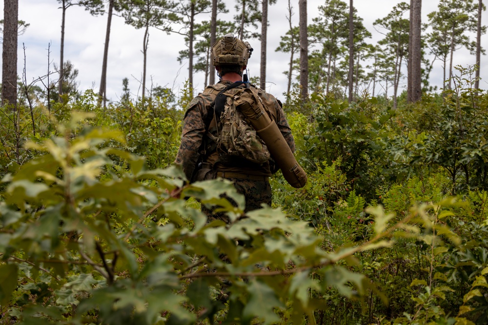 Marines with Infantry Unit Leaders Course participate in a combined arms live fire exercise