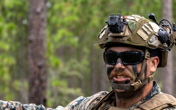 Marines with Infantry Unit Leaders Course participate in a combined arms live fire exercise