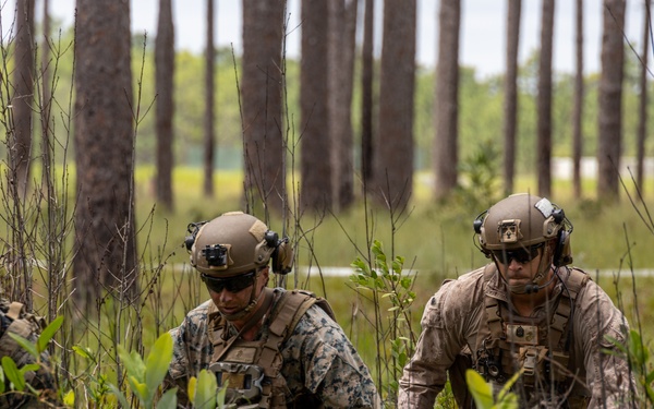 Marines with Infantry Unit Leaders Course participate in a combined arms live fire exercise