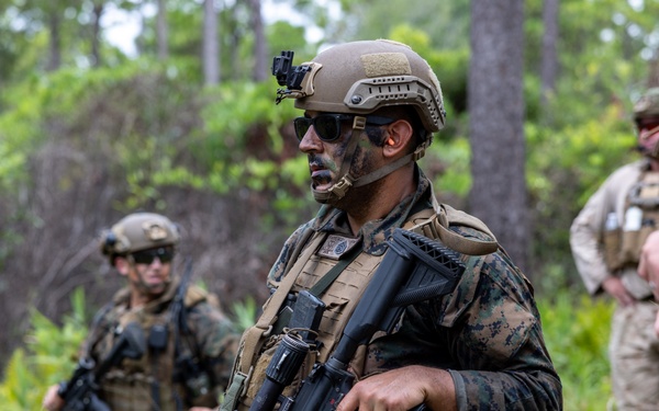 Marines with Infantry Unit Leaders Course participate in a combined arms live fire exercise