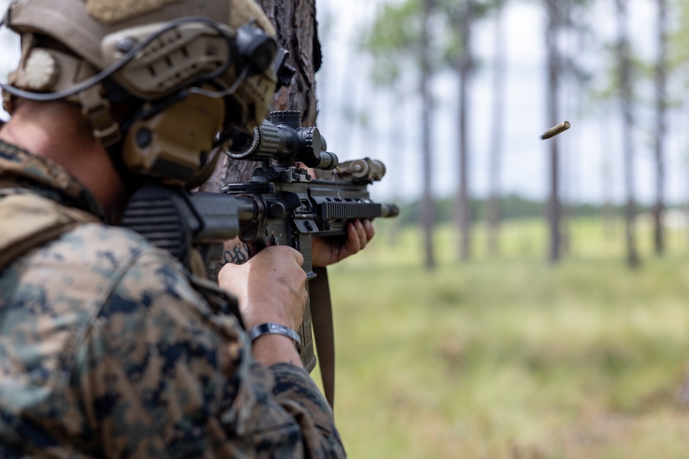 Marines with Infantry Unit Leaders Course participate in a combined arms live fire exercise