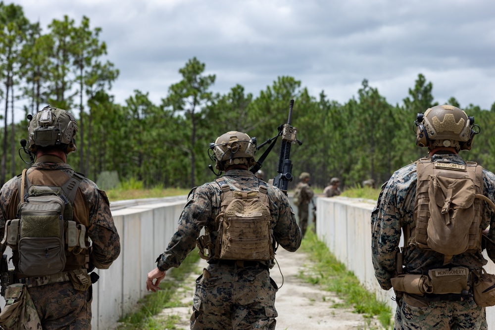 Marines with Infantry Unit Leaders Course participate in a combined arms live fire exercise