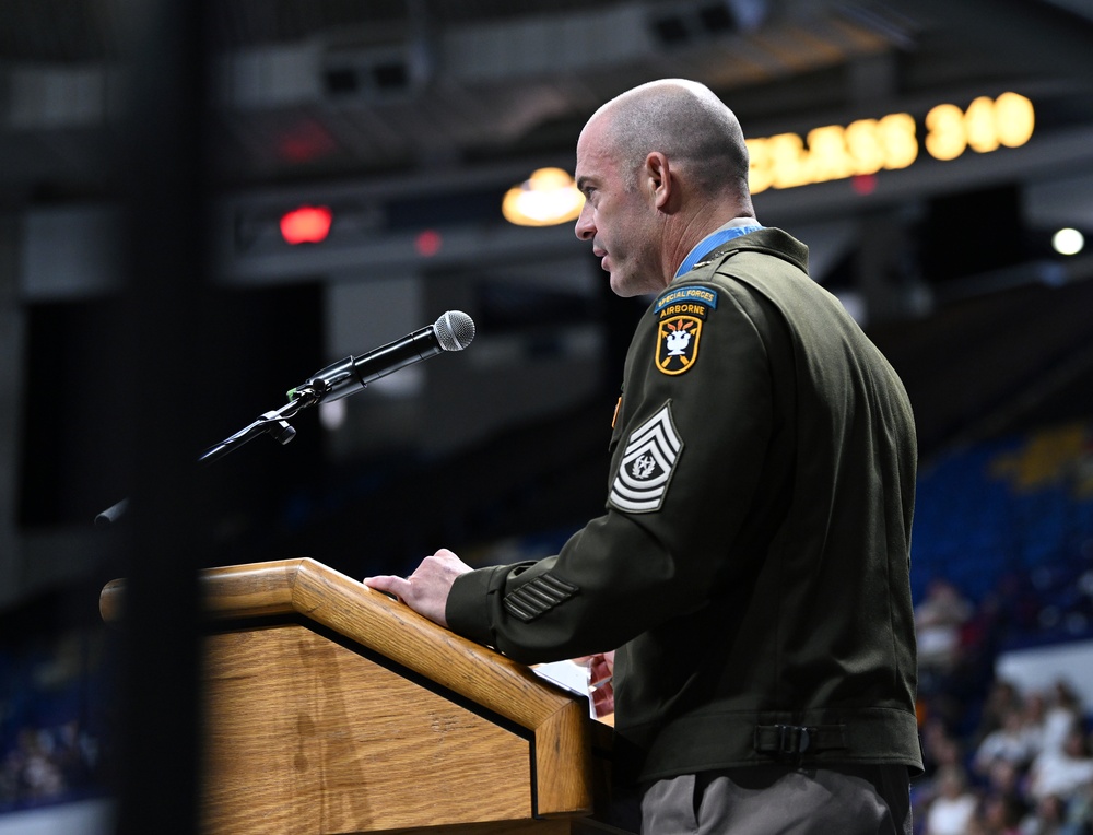 Soldiers Don Green Beret During Special Forces Graduation