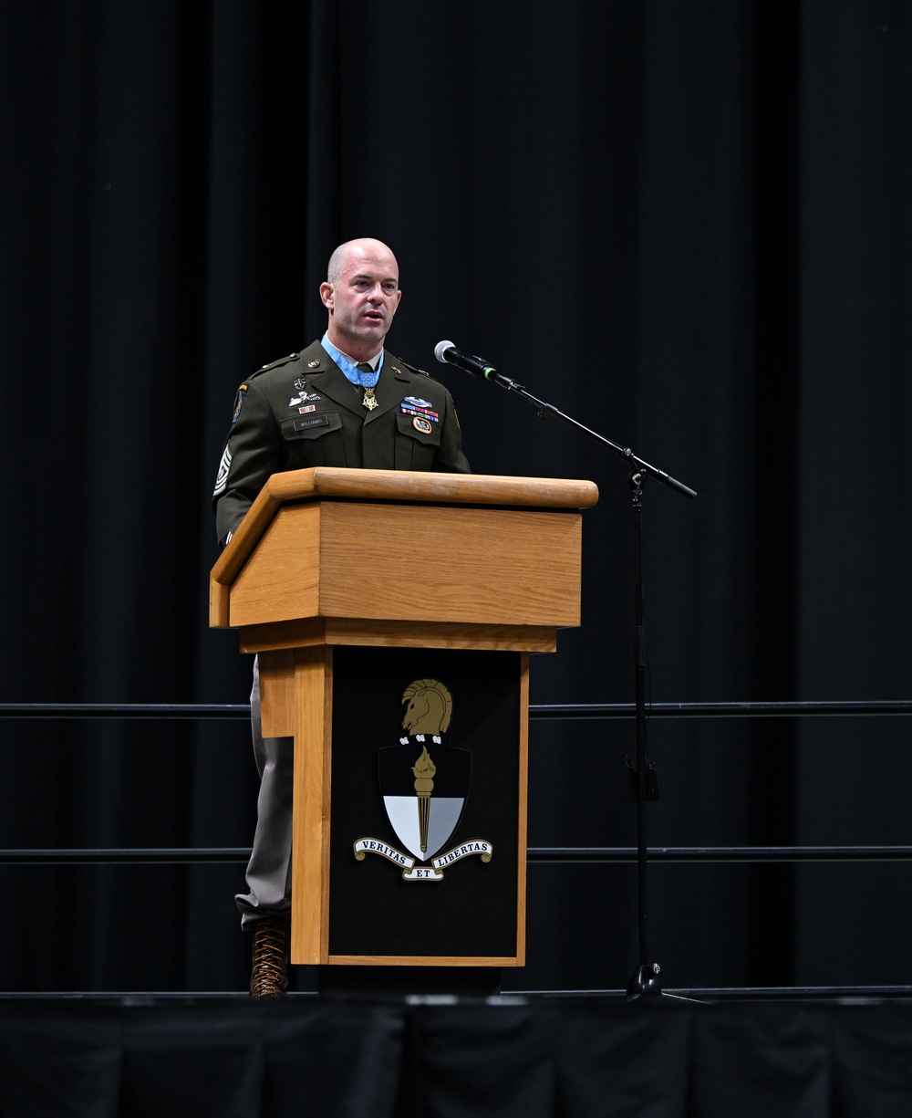 Soldiers Don Green Beret During Special Forces Graduation