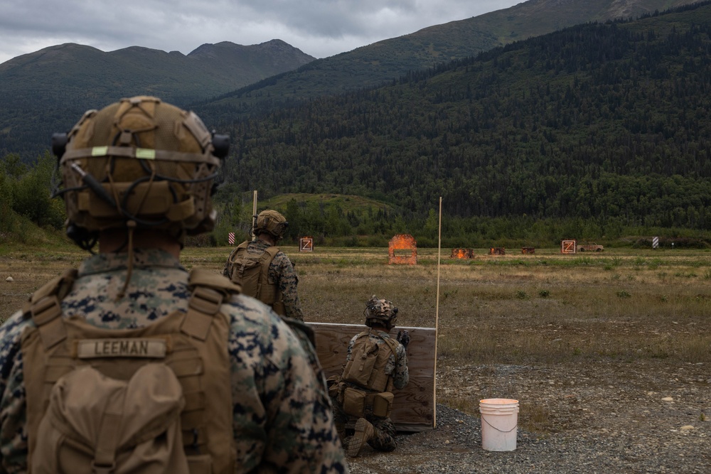 U.S. Marines complete range training during ARCTIC EDGE 2025