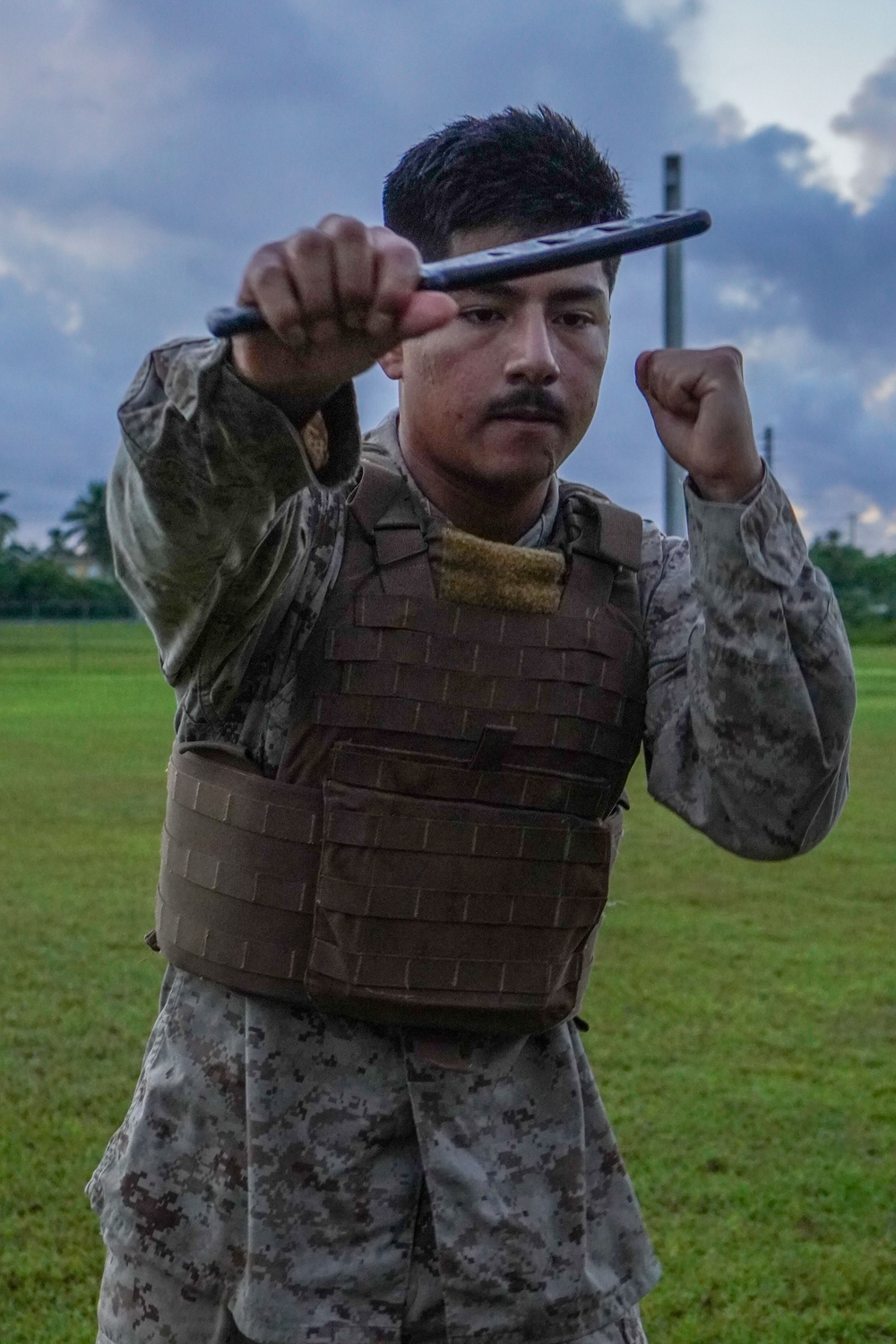 Camp Blaz Marines participate in a MCMAP grey belt test