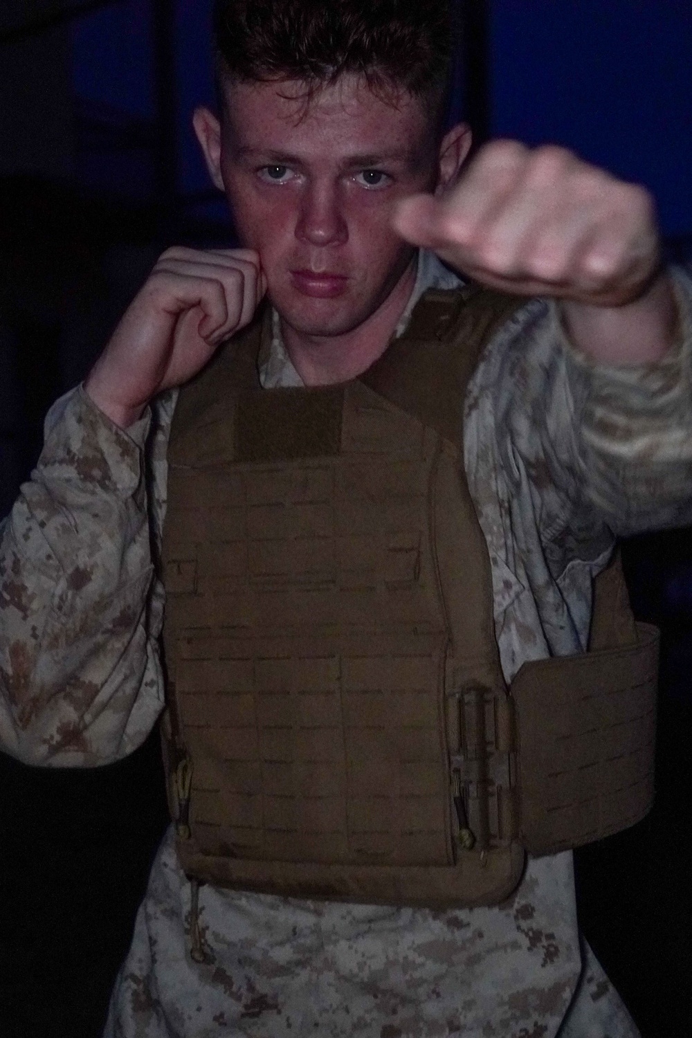 Camp Blaz Marines participate in a MCMAP grey belt test