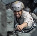 V35 and V11 Marines conduct lead climbing during Assault Climbers Course