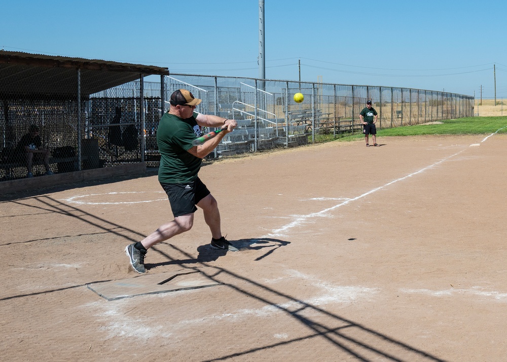 940 ARW Plays Softball During Beale vs. Travis Sports Day