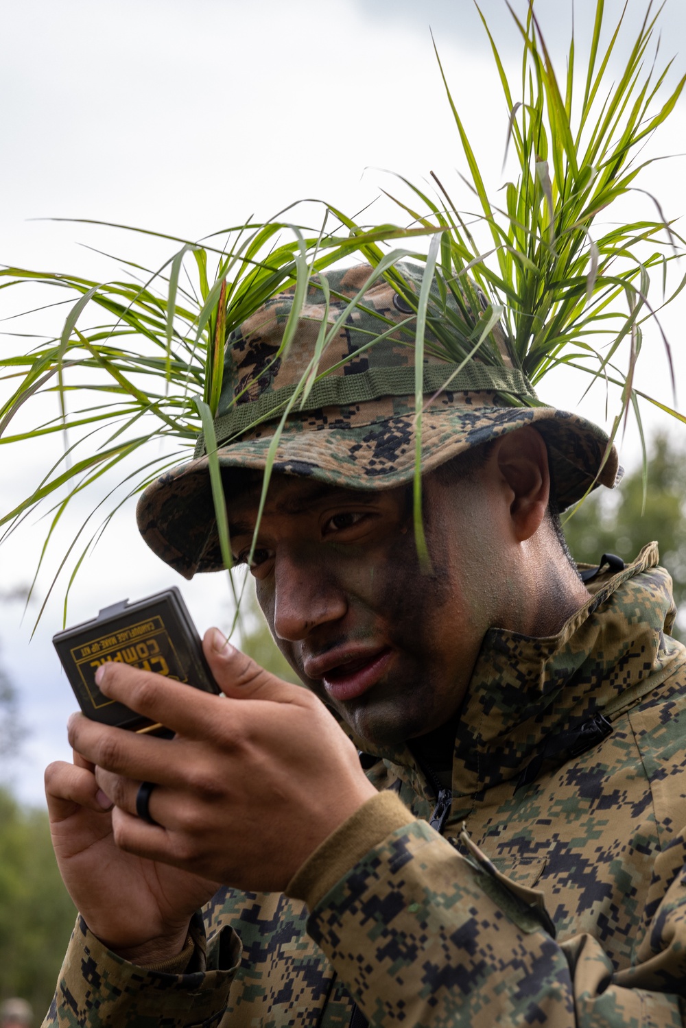 U.S. Marine with 3rd Bn., 4th Marines, conduct patrol base operations during ARCTIC EDGE 2025