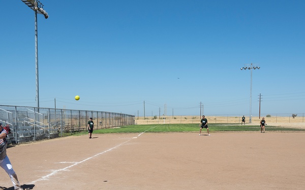 940 ARW Plays Softball During Beale vs. Travis Sports Day