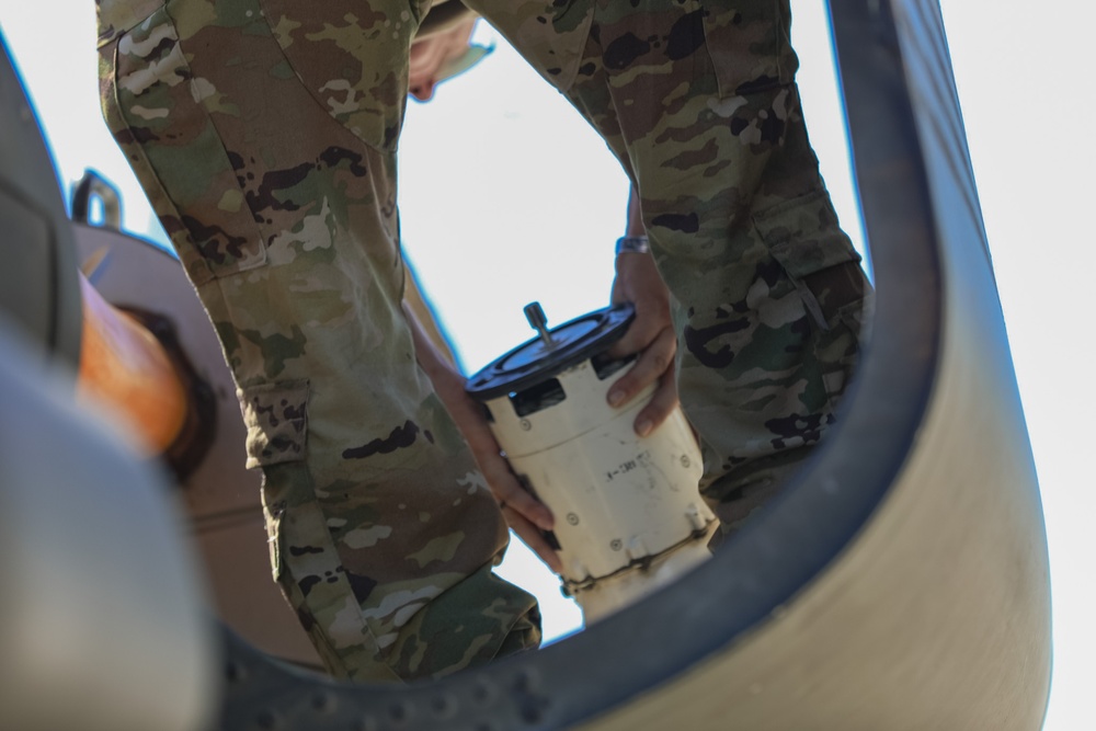 1st Air Cavalry Brigade Soldiers maintain Blackhawks to support DoD Mission
