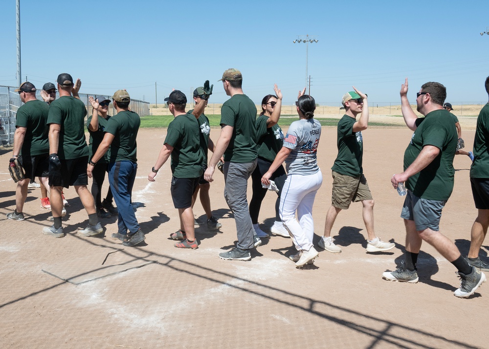 940 ARW Plays Softball During Beale vs. Travis Sports Day