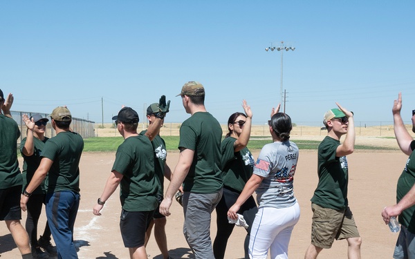 940 ARW Plays Softball During Beale vs. Travis Sports Day