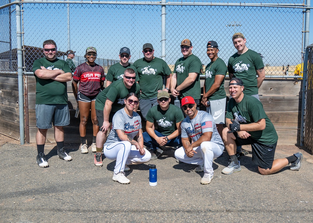 940 ARW Plays Softball During Beale vs. Travis Sports Day