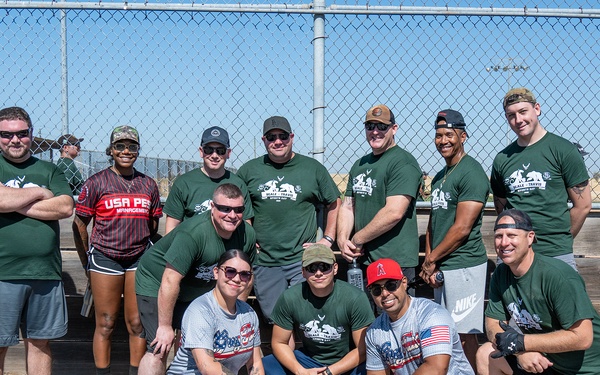 940 ARW Plays Softball During Beale vs. Travis Sports Day