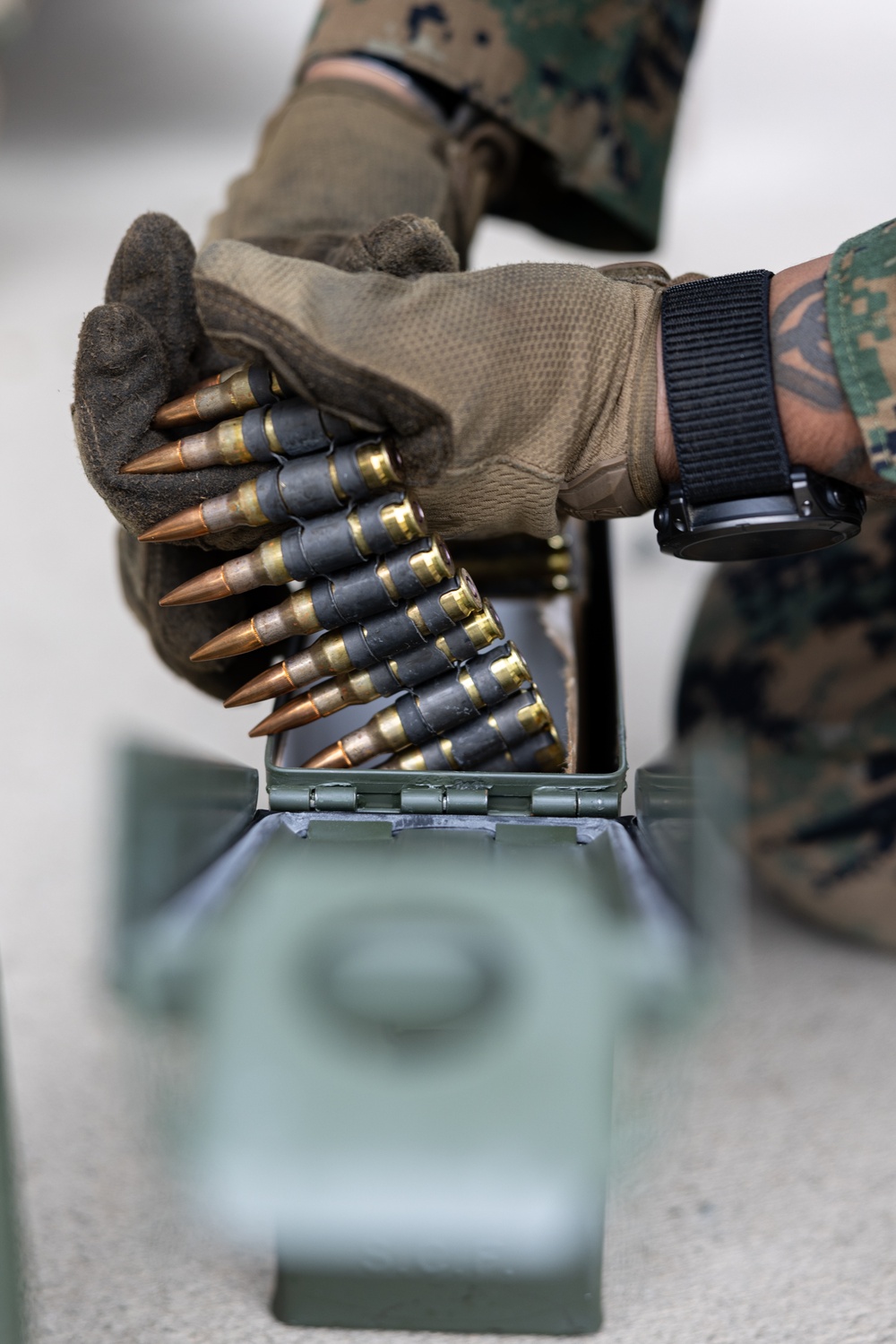 U.S. Marine with 3rd Bn., 4th Marines, conduct live fire M240B machine gun range during ARCTIC EDGE 2025