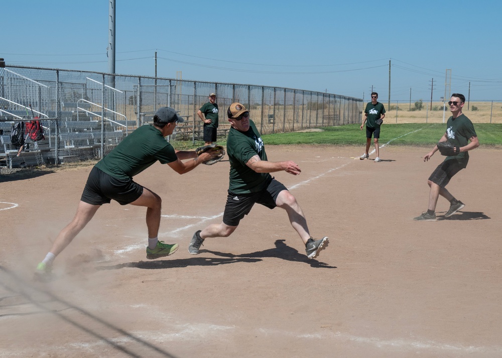 940 ARW Plays Softball During Beale vs. Travis Sports Day