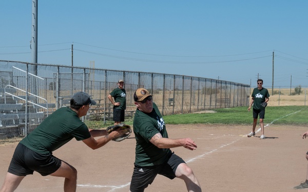 940 ARW Plays Softball During Beale vs. Travis Sports Day