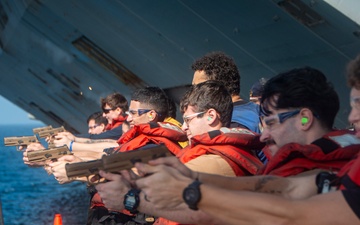 Nimitz Conducts Small Arms Qualification