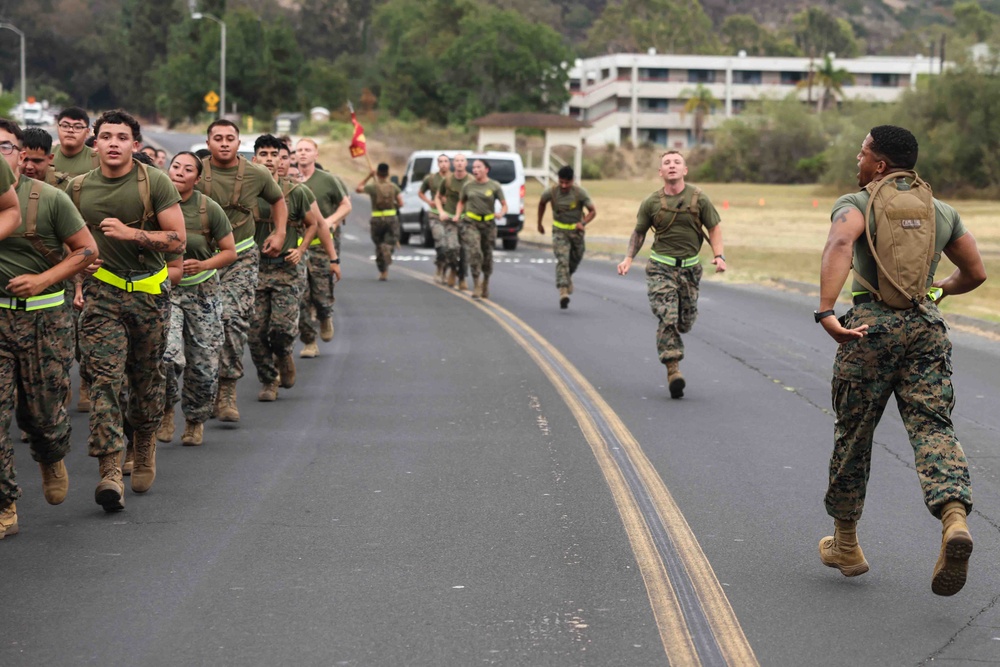 Get Motivated! Be Dedicated! 1st CRR Marines execute Moto Run