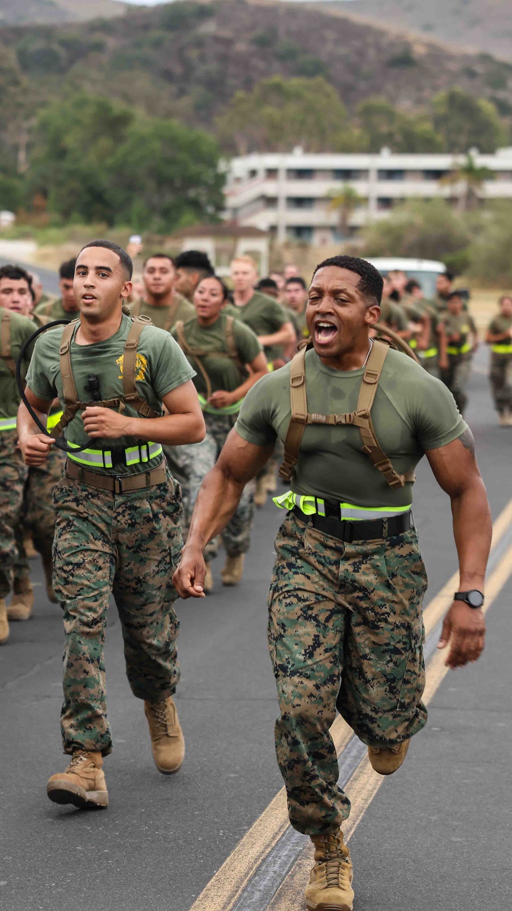 Get Motivated! Be Dedicated! 1st CRR Marines execute Moto Run