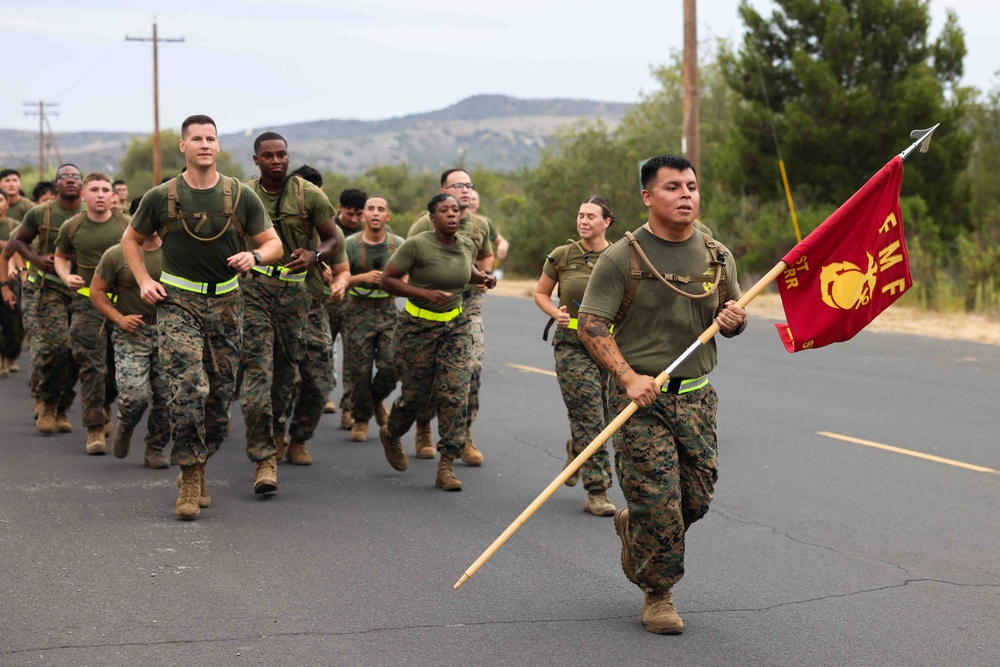Get Motivated! Be Dedicated! 1st CRR Marines execute Moto Run