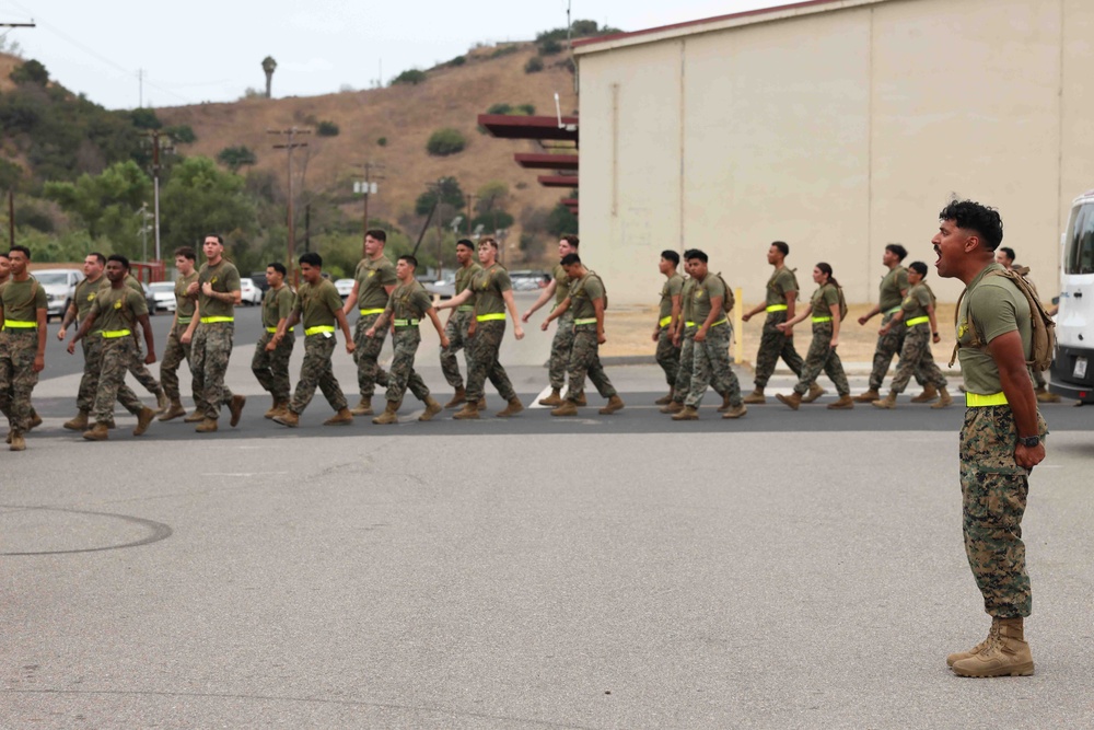Get Motivated! Be Dedicated! 1st CRR Marines execute Moto Run