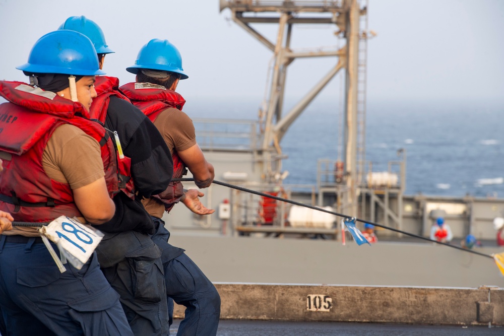 Nimitz Conducts a Replenishment-at-Sea