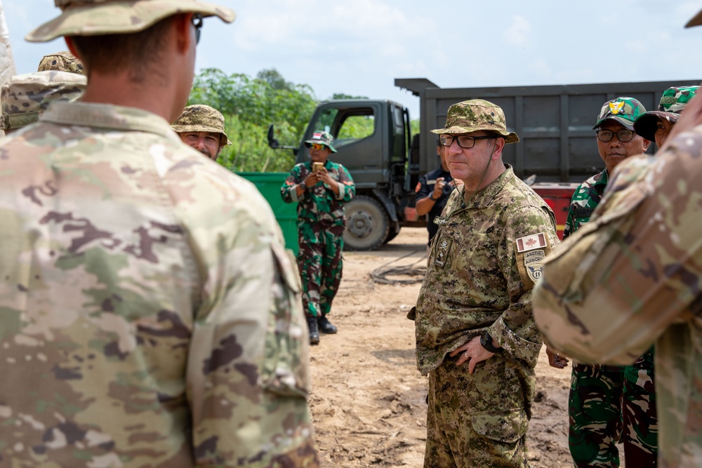 Brig. Gen. Robert McBride views Engineer Sites in Baturaja, Indonesia