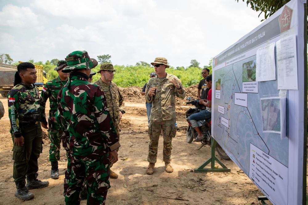 Brig. Gen. Robert McBride views Engineer Sites in Baturaja, Indonesia