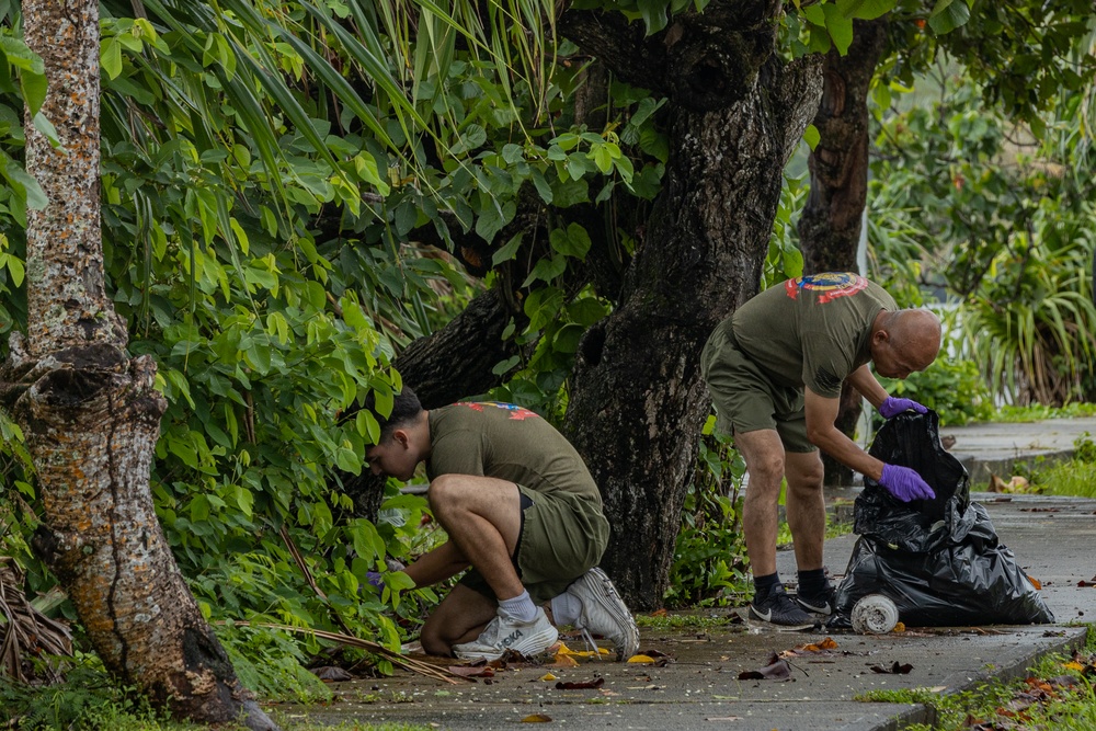 Semper Fi &amp; Sanitize: Koa Moana Marines and Sailors Clean Dekehtik Causeway With Naval Mobile Construction Battalion 4