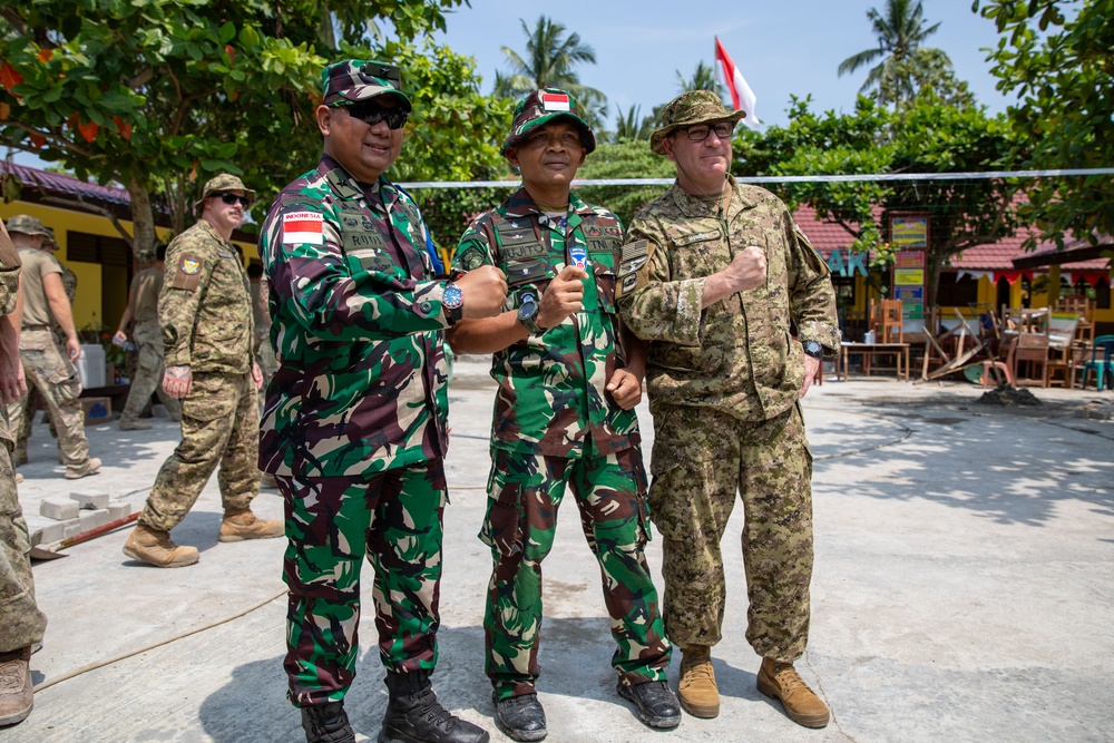 Brig. Gen. Robert McBride views Engineer Sites in Baturaja, Indonesia