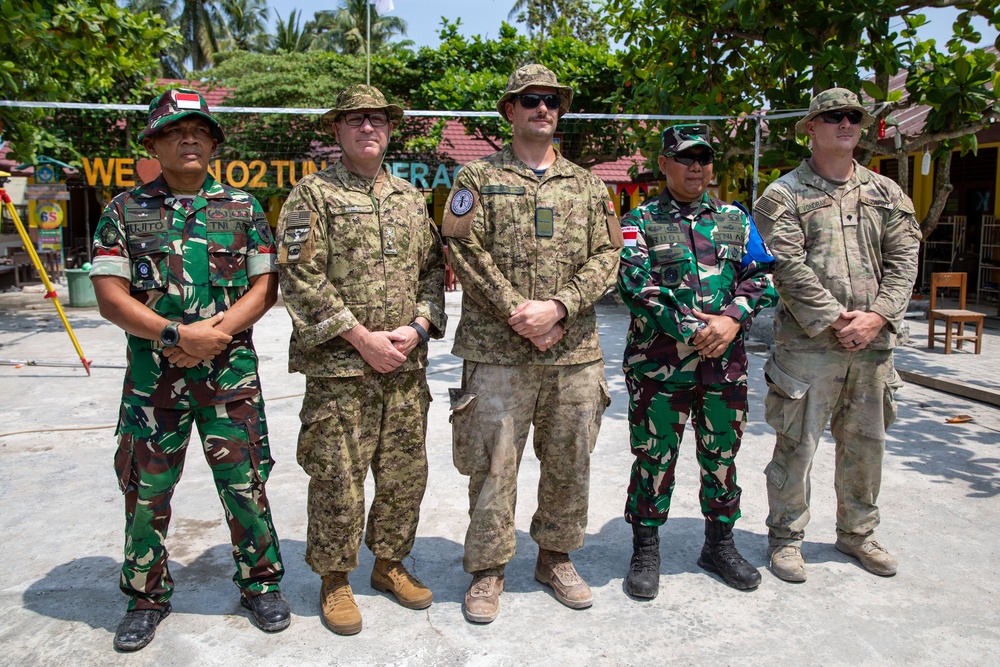Brig. Gen. Robert McBride views Engineer Sites in Baturaja, Indonesia