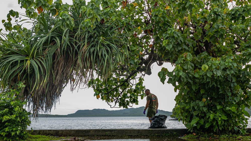Semper Fi &amp; Sanitize: Koa Moana Marines and Sailors Clean Dekehtik Causeway With Naval Mobile Construction Battalion 4