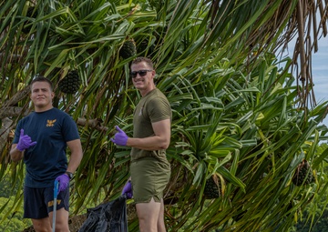 Semper Fi &amp; Sanitize: Koa Moana Marines and Sailors Clean Dekehtik Causeway With Naval Mobile Construction Battalion 4