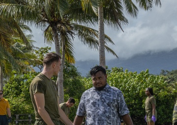 Semper Fi &amp; Sanitize: Koa Moana Marines and Sailors Clean Dekehtik Causeway With Naval Mobile Construction Battalion 4