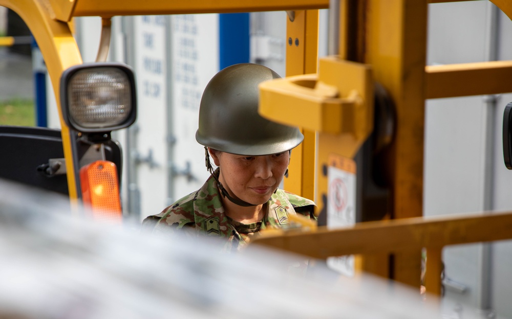 Soldiers with the 765th Transportation Battalion