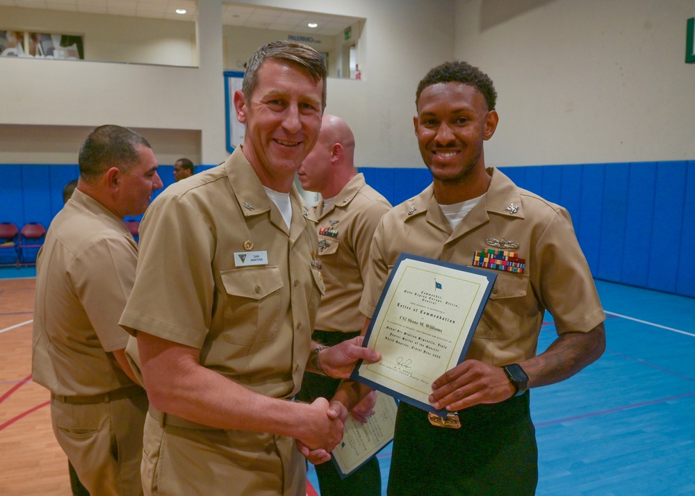 August 2025 Award at Quarters on Naval Air Station Sigonella