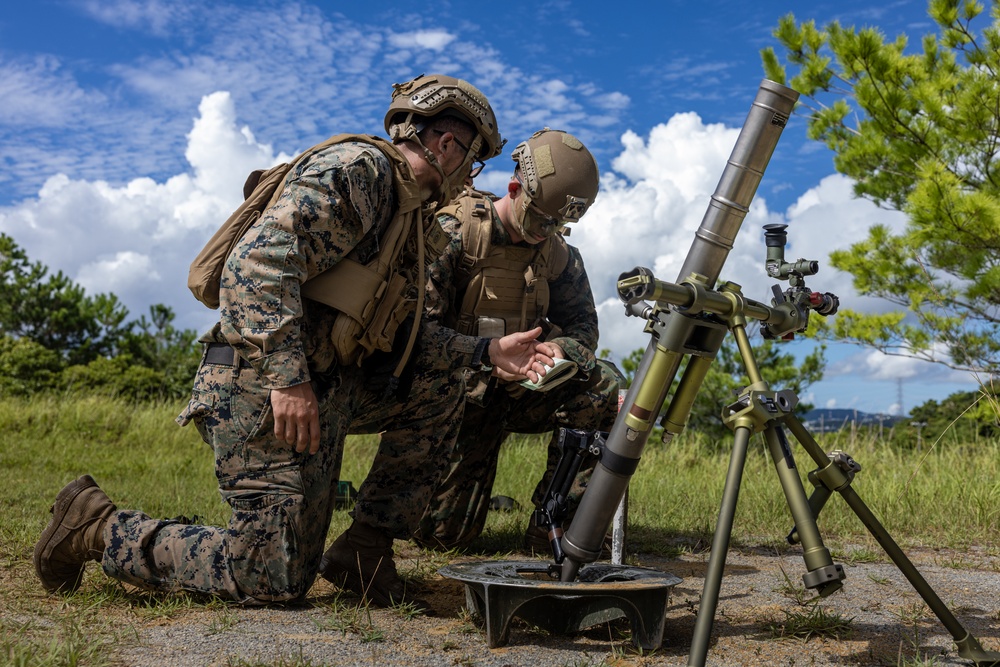 12th LCT Marines Execute a Mortar Range