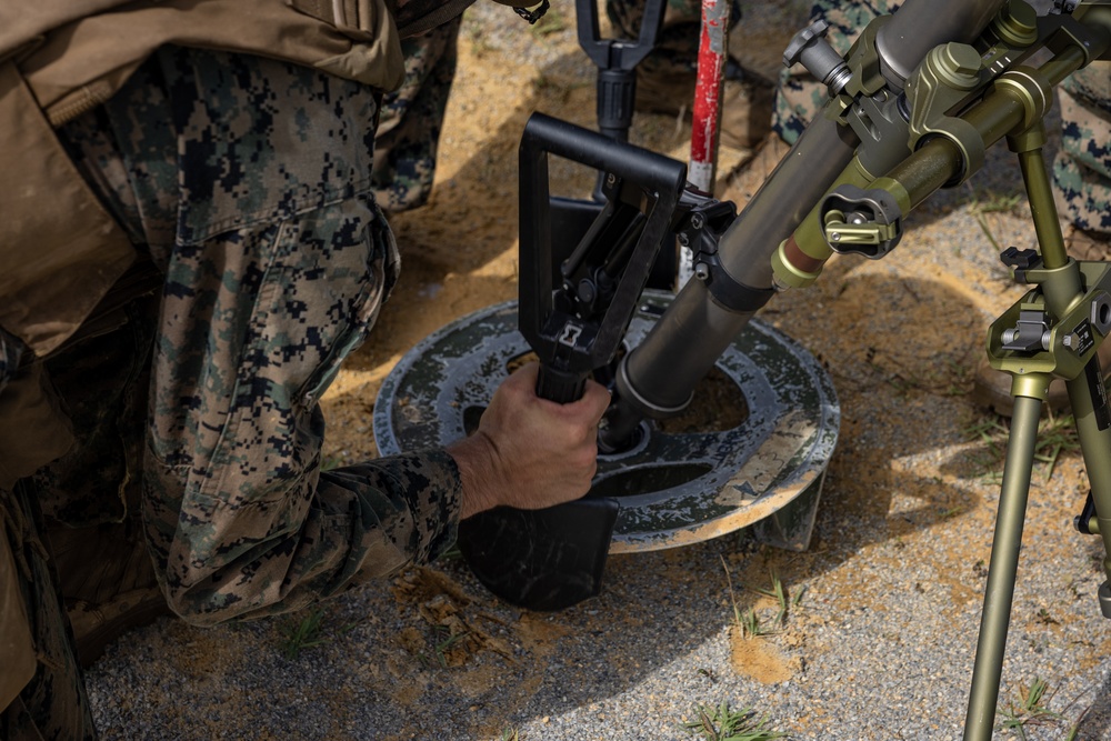 12th LCT Marines Execute a Mortar Range