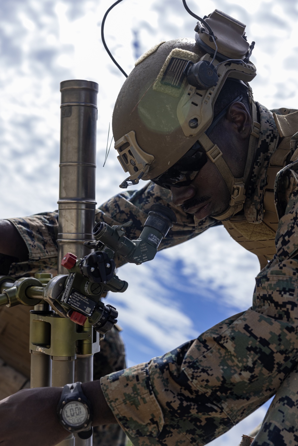 12th LCT Marines Execute a Mortar Range
