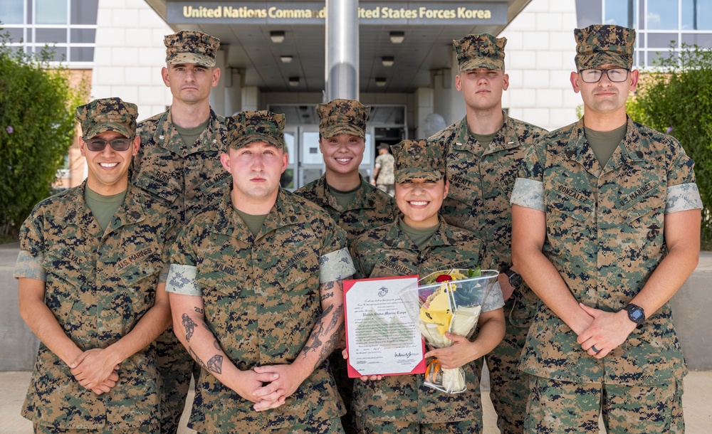 MARFORK Marine meritoriously promotes to Sergeant