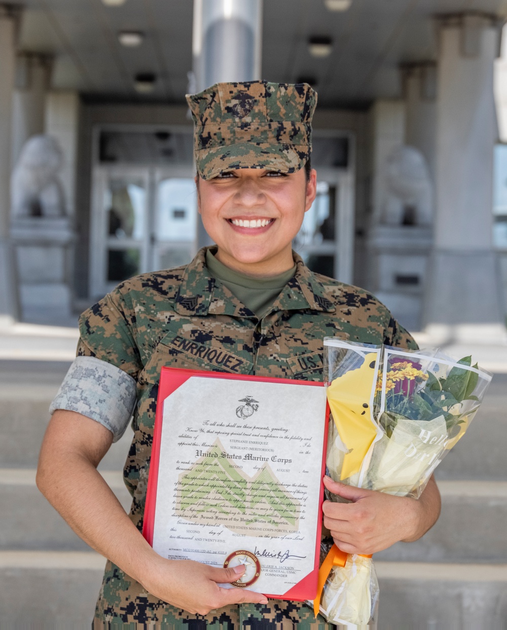 MARFORK Marine meritoriously promotes to Sergeant
