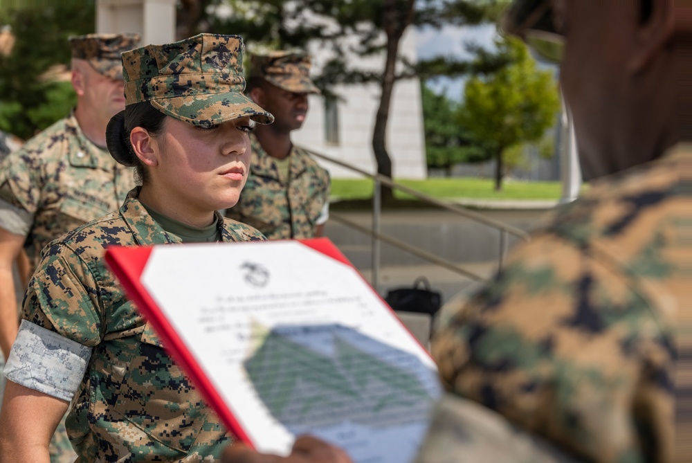 MARFORK Marine meritoriously promotes to Sergeant