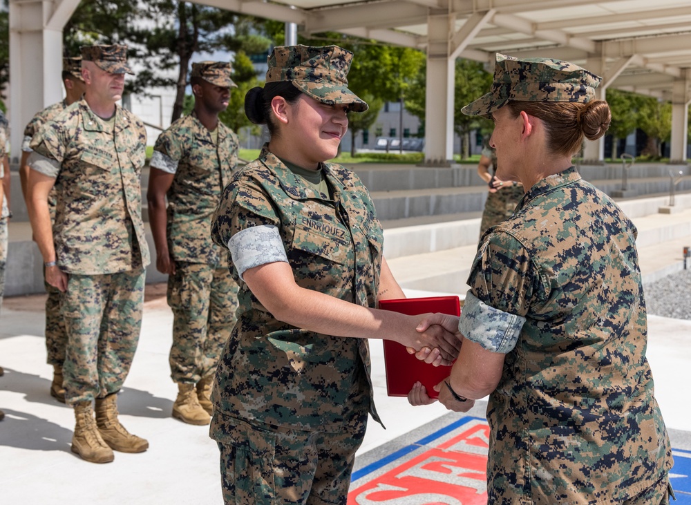 MARFORK Marine meritoriously promotes to Sergeant